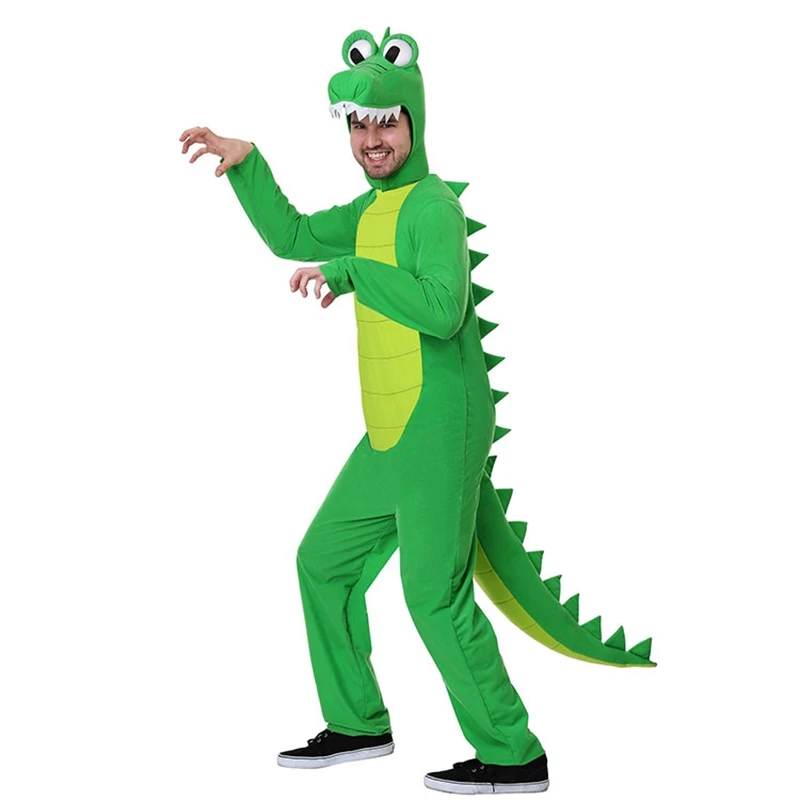 

Kigurumi Halloween Cosplay Anime Unisex hoodies Animal Crocodile Onesies Cosplay Costume Carnival Masquerade Party for Adult