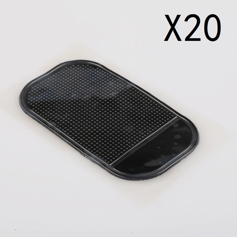 SSS#BAO car styling decoration perfume dashboard console interior accessories spider silicone phone non-slip anti-slip mat pads - Название цвета: black 20pcs