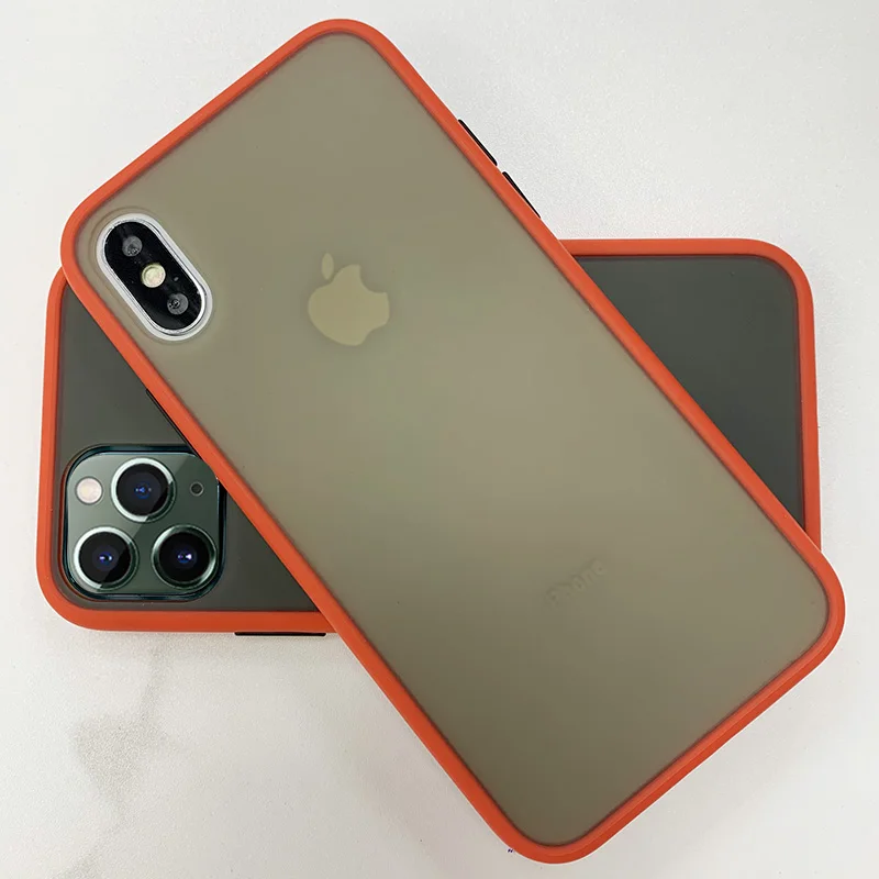 Полупрозрачный противоударный чехол для iPhone XR 11 Pro XS Max X Роскошный чехол для iPhone 7 8 6 S 6 S Plus 7Plus 360 Защитный силиконовый чехол - Цвет: Red PY