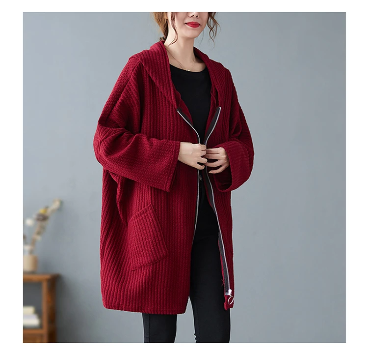 womens long black puffer coat Cotton Over Size Vintage Jackets For Women Causal Loose Autumn Winter Hooded Jacket Coat Zipper Clothes Cardigan Outerwear Tops long puffer