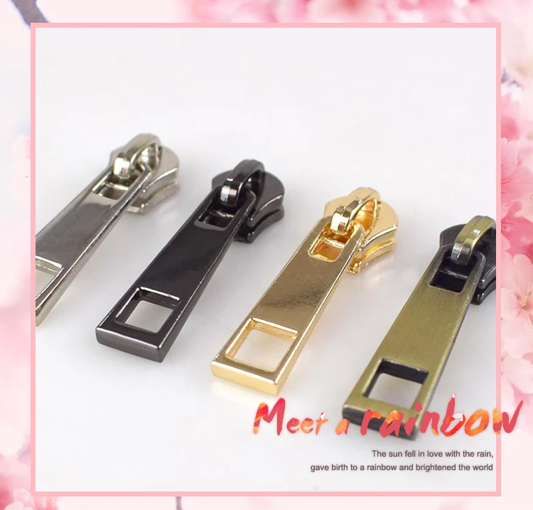 50 шт. Модные 5# металлические ползунки для молнии для одежды на металлической молнии сумка для шитья молния голова тянет молния Ремонтный комплект DIY аксессуары