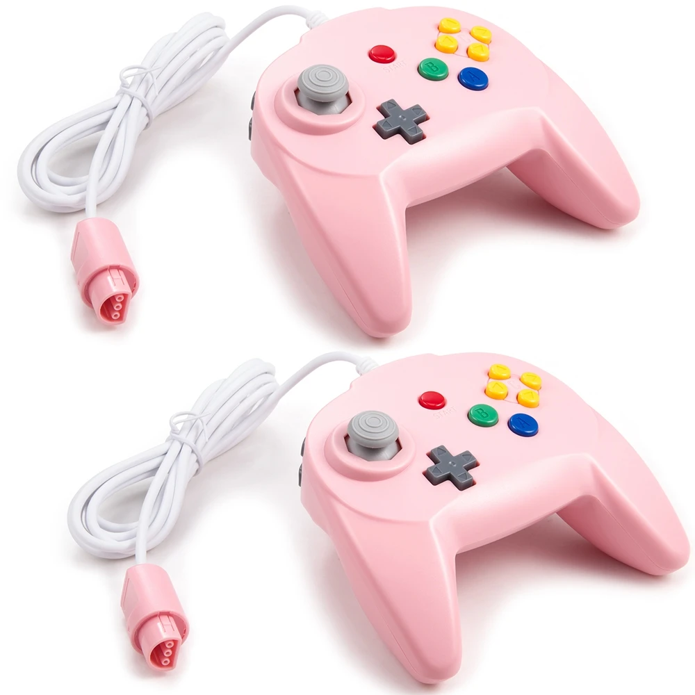 [New Version] 2 Pack for N64 Controller, Mini Game pad Joystick for N 64 Console- Plug & Play (Design from Japan) 