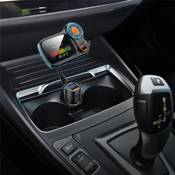 

Wireless Bluetooth FM Transmitter Car Bluetooth MP3 Player AUX Audio Receiver QC3.0 Quick Charge with LED Light