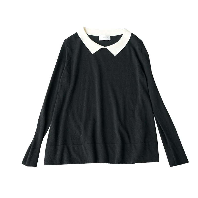 Весна-осень, Новое поступление, женский короткий, универсальный, свободный, японский стиль, вязаный, удобный, тонкий, шерстяной пуловер, свитера, 3 цвета