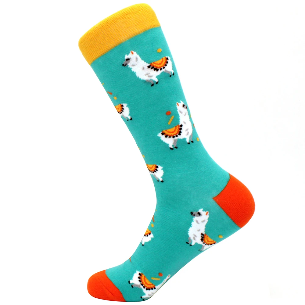 Vibrant Cartoon Cotton Crew Socks - Fun & Comfy Style