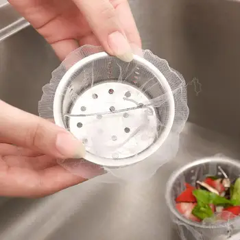 

30/100Pc Disposable Hair Isolation Clogging Prevent Kitchen Bathroom Shower Drain Residue Collector Sink Strainer Filter Net Bag