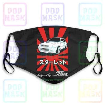 

G Toyota Starlet Gt Turbo Ep82 Washable Reusable Mask with 2Pcs PM2.5 Filters 5 Layers
