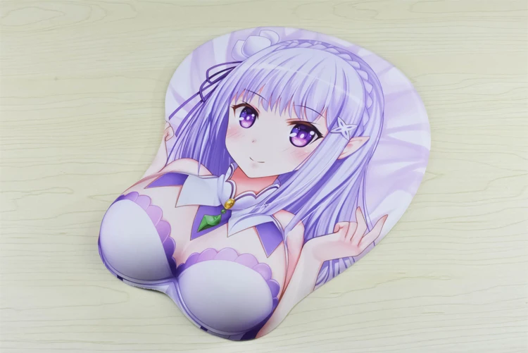 Re: жизнь в другом мире от Zero Emilia коврик для мыши 3D мягкий Бюст коврик для запястья косплей реквизит сексуальные коврики