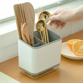 

Cutlery Storage Holder Plastic Drainer Drain Containers Drying Rack Tableware Table Knife Spoon Fork Container Kitchen Tool