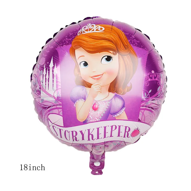 New Disney Sofia Princess Theme Party Disposable Tableware For Decorations Birthday Party Baby Shower Napkin Plate Cup Supplies 1pc Balloon