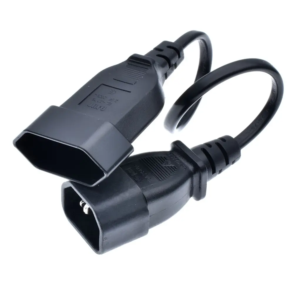 Штепсельная Вилка IEC 320 C14 в Европейский 2 контактный кабель питания для PDU шнур