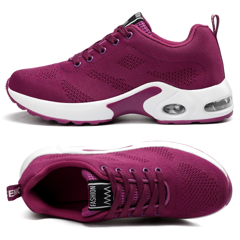 Women's shoes autumn casual shoes breathable flying woven shoes women's air cushion shoes women's heightening shoes hot