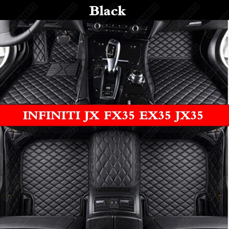 

All Weather Custom Floor Mats for Cars INFINITI JX FX35 EX35 JX35 All Weather Leather Black Auto Carpet Pads SUV Foot Rugs Mat
