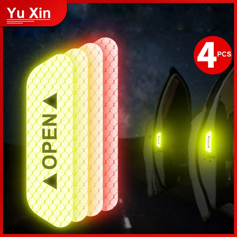 

Car Door Stickers Universal Safety Warning Mark Car Reflective Bumper Protector