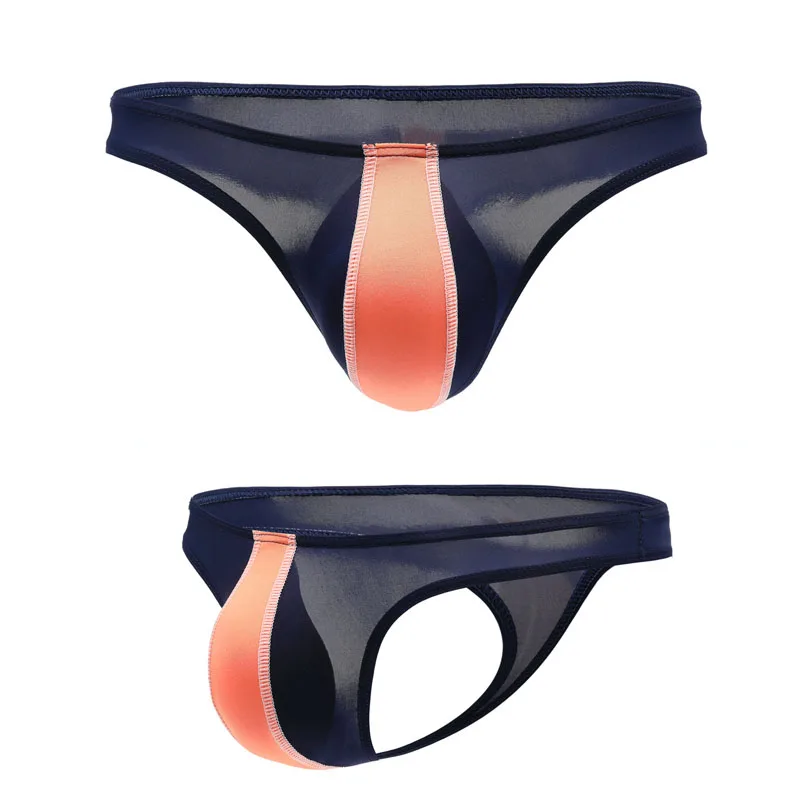 New Summer Sexy Underwear Men Briefs Shorts Cueca Thin Ice Silk Low Waist Panties Solid U Conve Pouch Seamless |