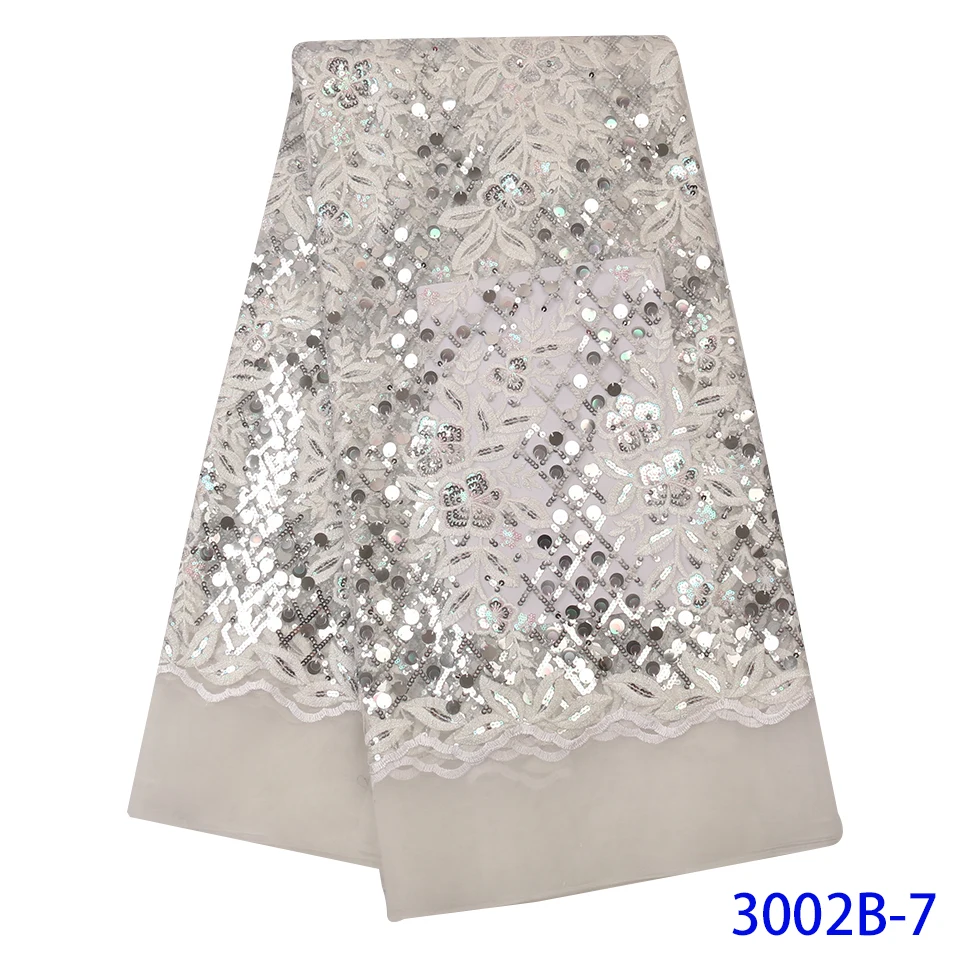 Arfican Sequin Lace Fabric Dresses, Newest Embroidery Lace Wedding Fabric, Latest Bridal Yellow Lace Material Mr3002b