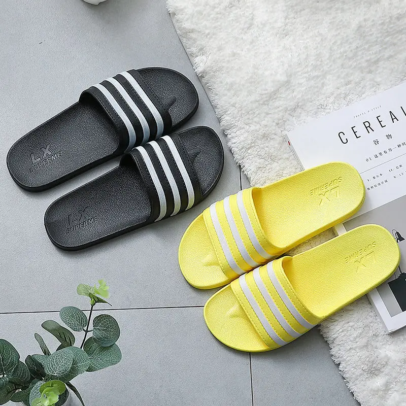 Wear-resistant slippers For women indoor fashion stripes summer couples wear sandals slippers outdoors non-slip bathroom non slip slippers fashion slippers soft non slip slippers
