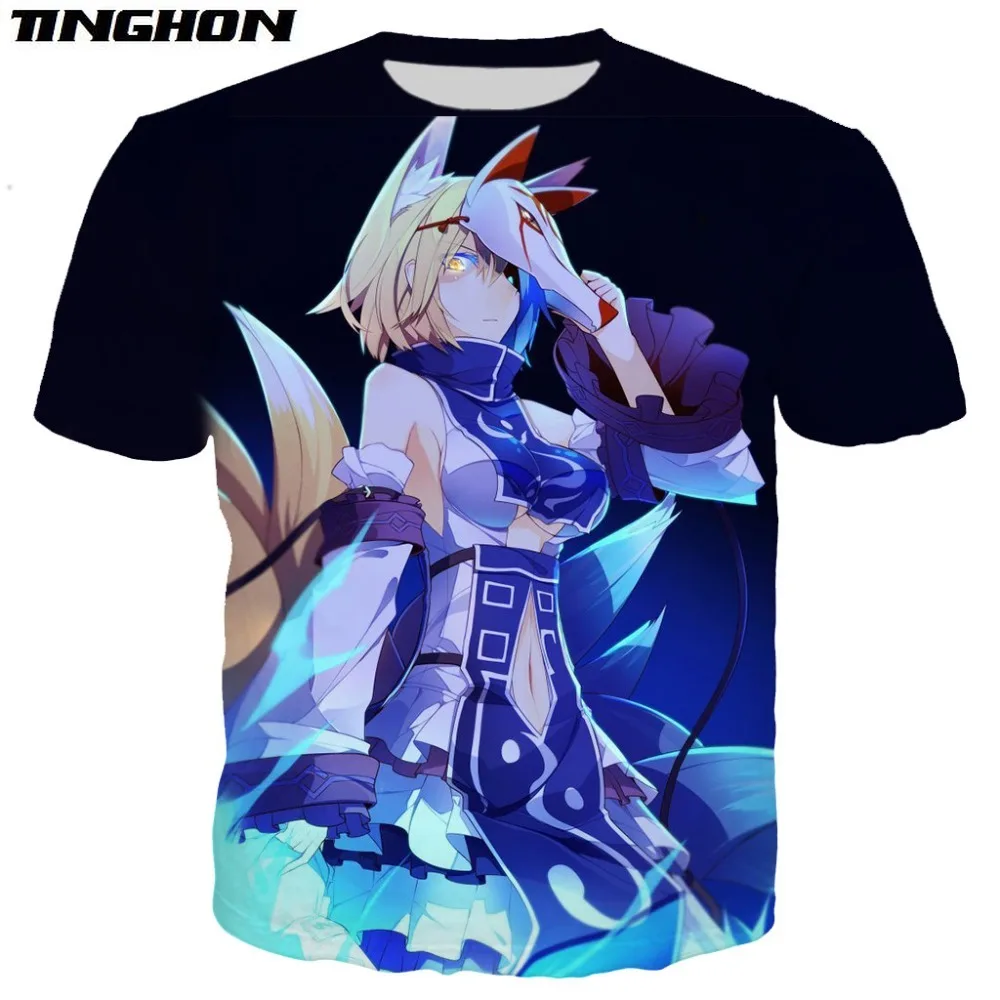 

XS-7XL Azur Lane t shirt men/women 3D printed t-shirts casual Harajuku style tshirt streetwear summer tops 03