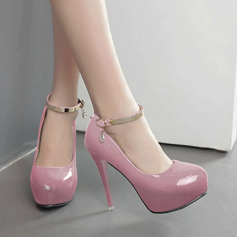 

2018 Europe And America New Style round-Toe Fashion Sexy Thin Heeled Shoes Women's Ultra-High-Heel Waterproof Platform WOMEN'S S