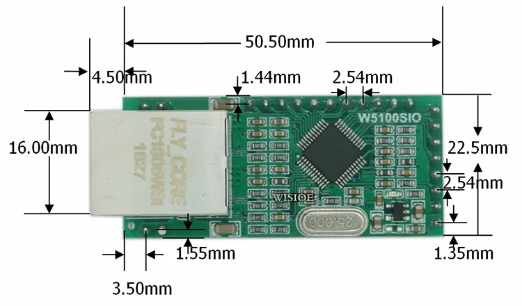 W5100S модуль для W5500 Ethernet сетевой модуль SPI/8-bit Data автобус STM32 обычные