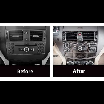 

Center Console Air Conditioner Outlet Cover Trim 2014-2019 For Benz C class W204 C200 C260 C300 C180 2007-2010 Carbon Fiber
