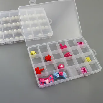 

Practical Transparent Plastic Storage Box Display Case for Jewelry Beads Earring Rings Organizer
