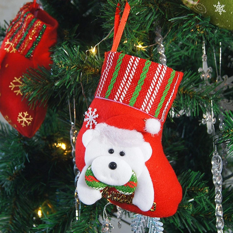 Christmas Mixed Set Mini Stockings, 12pcs