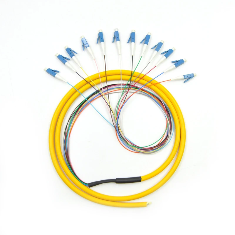 

5PCS 12 Strand 9/125 Fiber Optic Pigtail 1.5M/3M LC/UPC Single Mode