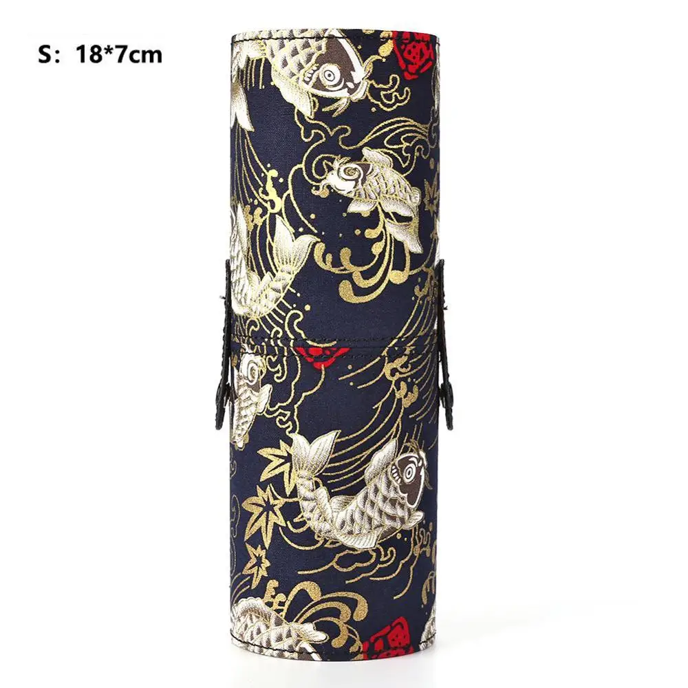 Белый Портативный держатель для кисточек для макияжа простая двухсторонняя Двойная застежка дорожный косметический чехол для хранения ручек - Цвет: Белый
