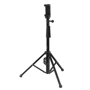 

PULUZ Bluetooth Shutter Remote Selfie Stick Tripod 1/4 Inch Mount Holder & Phone Clip for Selfie Ring Light Vlogging Live Broadc