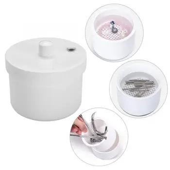 

UV Sterilizer Disinfection Round Box Sterilizer Pot Clean Jar for Nail Art Metal Tools Manicure Accessories Household