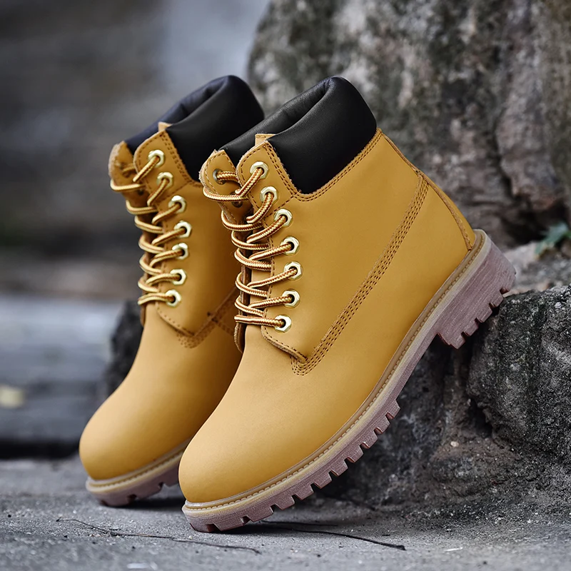 Men Shoes Mens Winter Timber Snow Boots Man Leather Shoe Ankle Bot Cowboy Waterproof Motorcycle Casual Coturno Botas Hombre