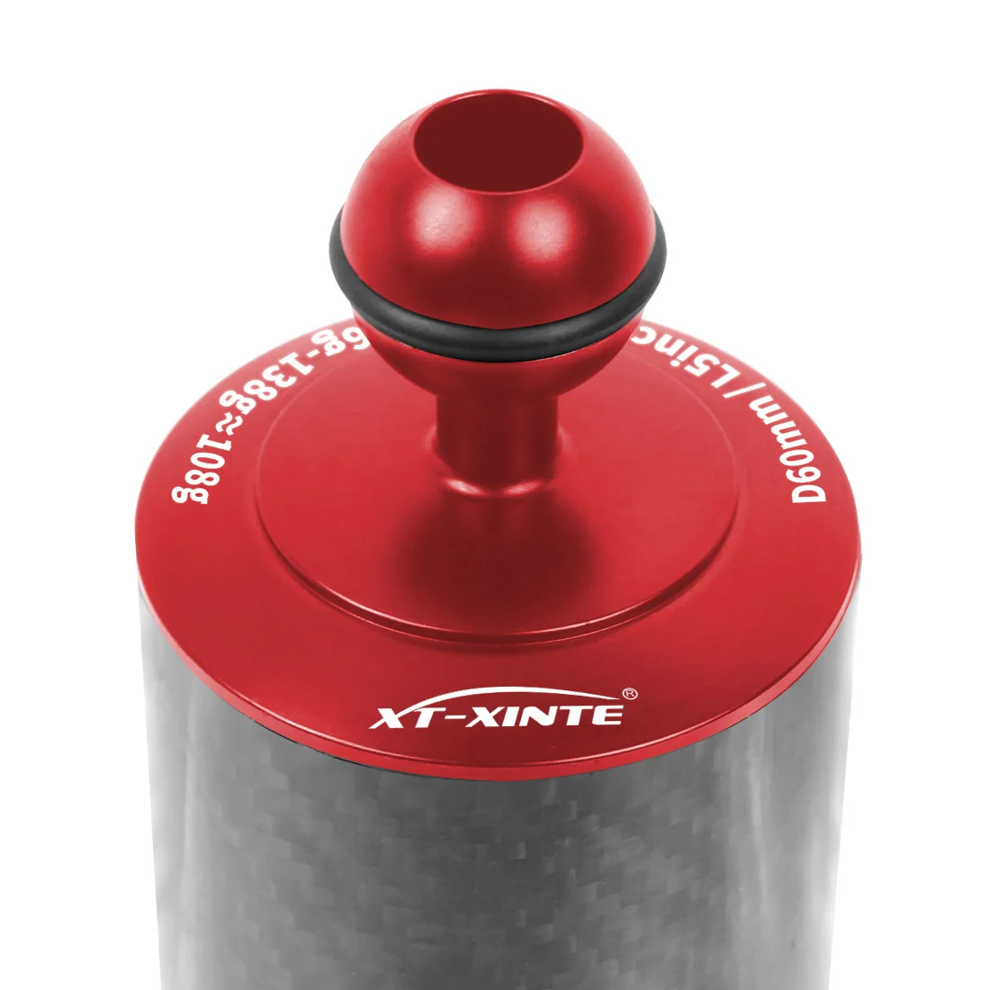 5inch D60mm Red XT-XINTE из углеродного волокна, выдвижной лоток, рычаг, плавучий, водный рычаг, двойной шар, зеркальная камера, дайвинг для Gopro yi eken, для DJI OSMO - Цвет: 5inch D60mm Red