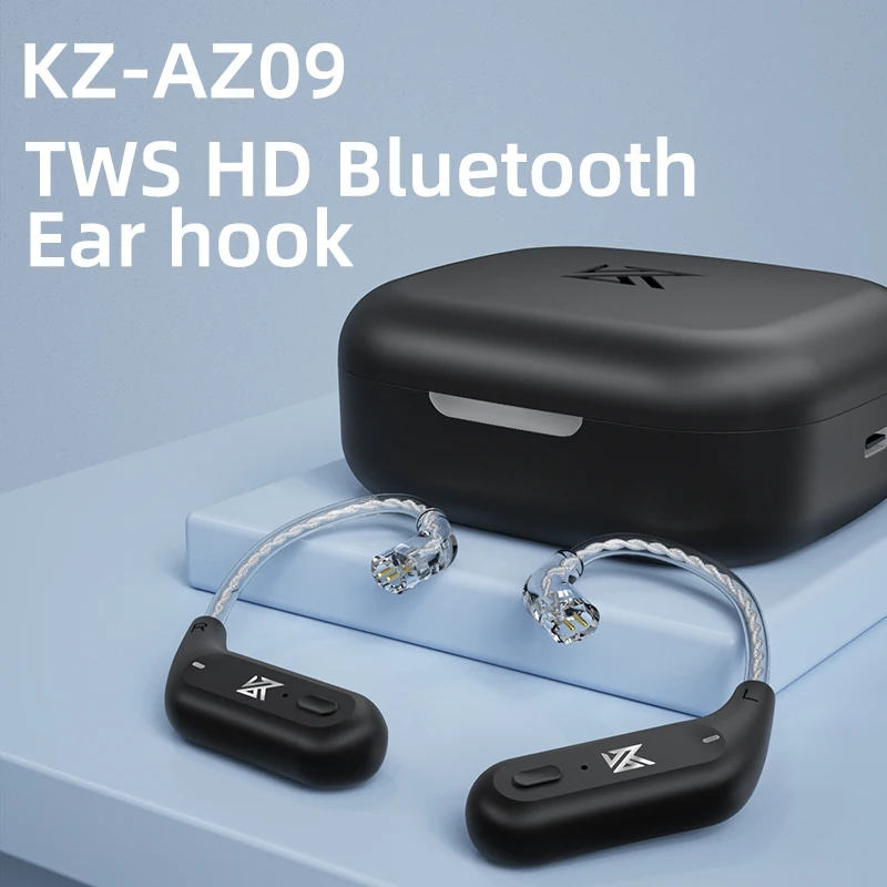 KZ AZ09 HD Bluetooth-Compatible Module 5.2 Headphones Wireless Upgrade Cable HIFI Wireless Ear Hook CPIn With Charging Bin