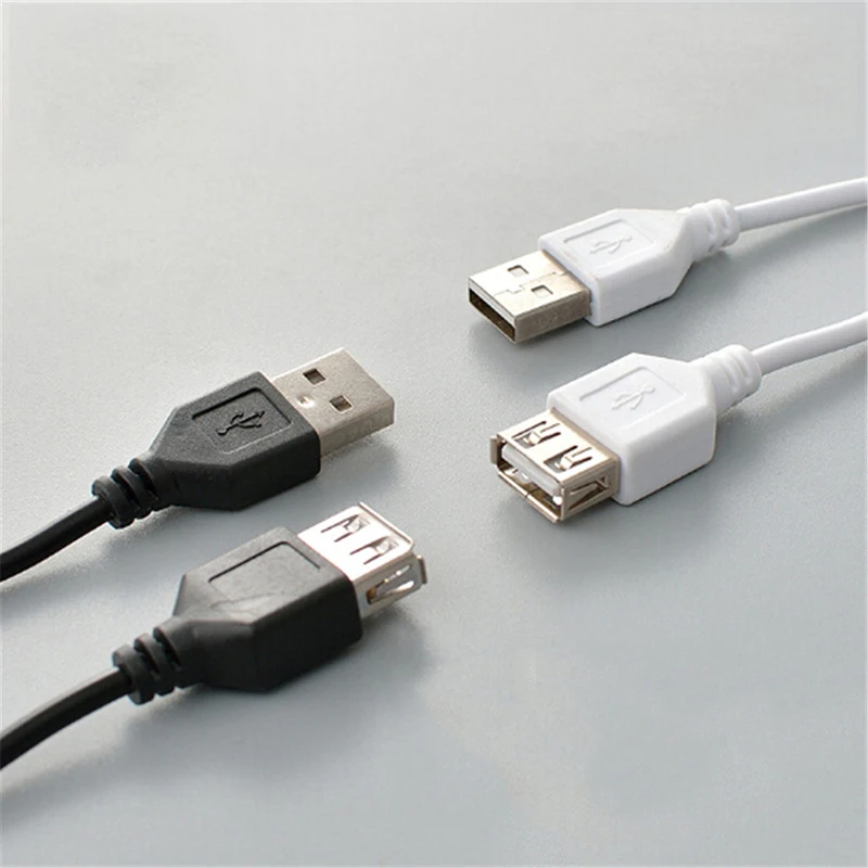 Черный USB 2 0 A-Male Удлинительный кабель высокоскоростной для зарядки и передачи