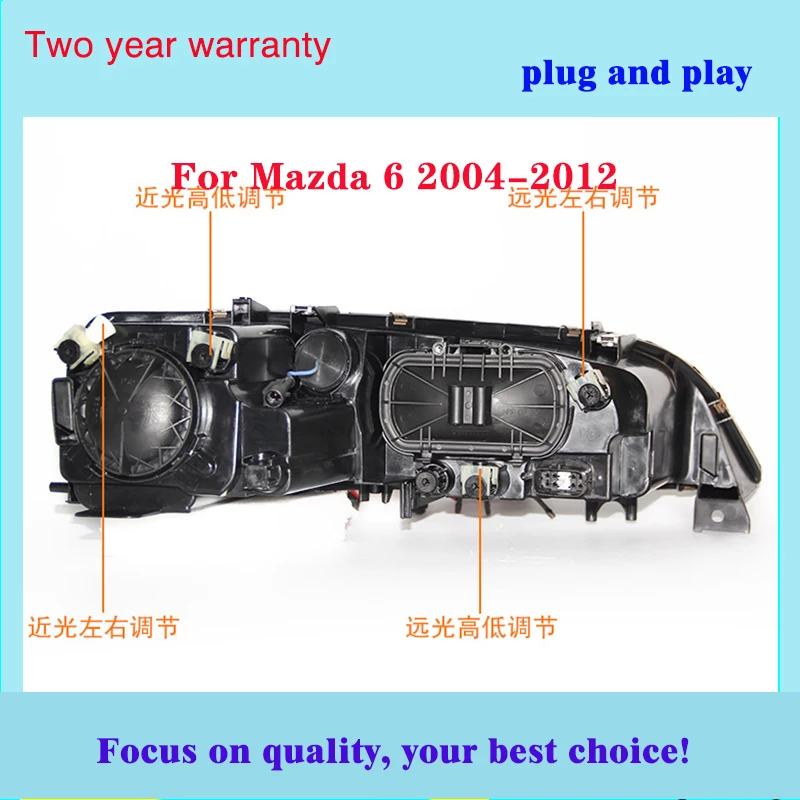 Автомобильный Стайлинг, Головной фонарь для Mazda-6, фары 2004-2012, мазда 6, все светодиодный фары, СВЕТОДИОДНЫЙ DRL, динамический сигнал, ангельские глазки, аксессуары