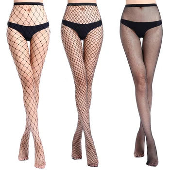 

1/2/3pcs Sexy Fishnet Tights Women Transparent Slim Pantyhose Small/Middle/Big Mesh Club Party Net Holes Black Tights Stocking