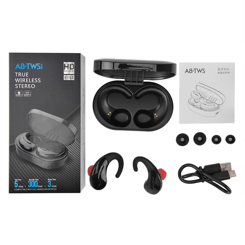 Beatsmod A8 TWS Bluetooth Earphone V5 0 Wireless Headphones Mini Handsfree 24Hrs Talking with Microphone for iPhone Android