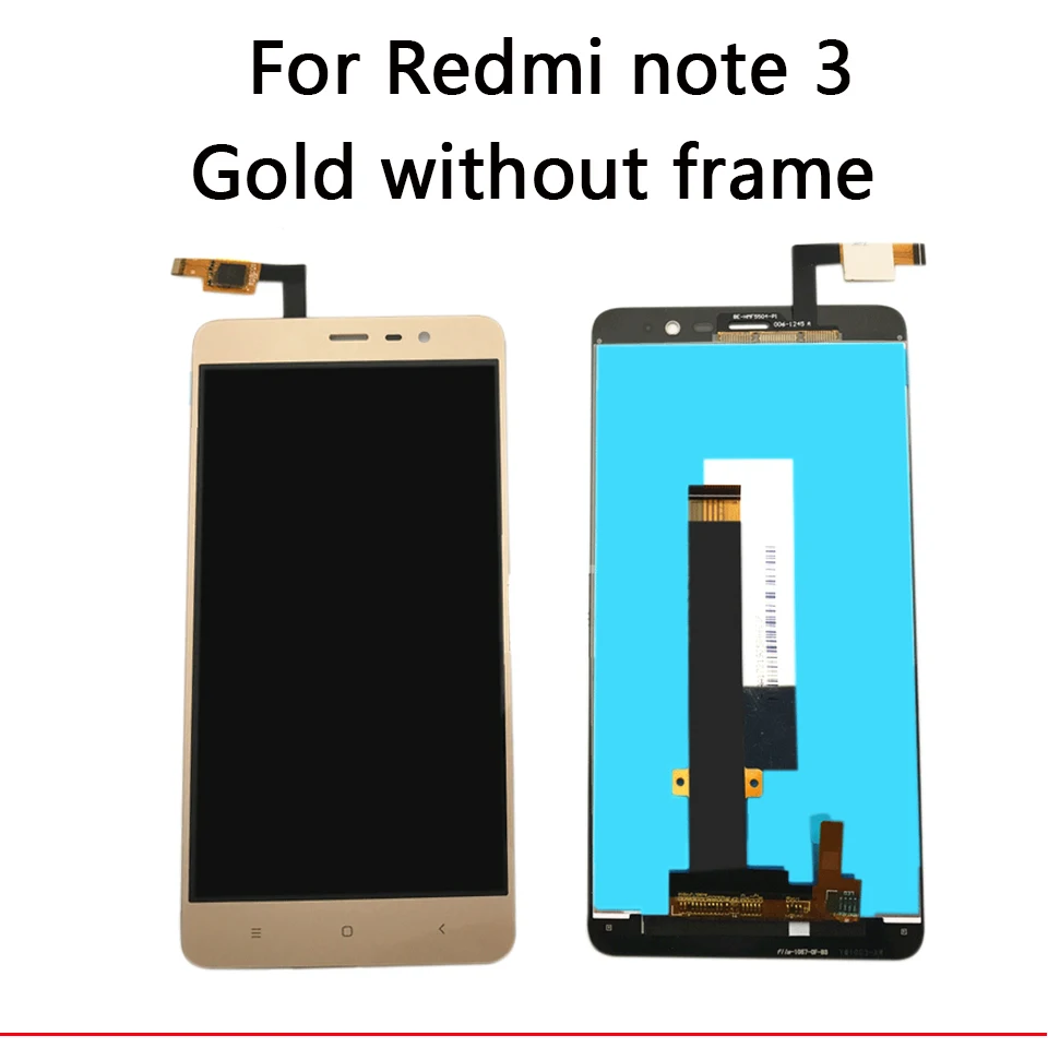Для 5,5 дюйма Xiaomi Redmi note 3 дисплей в мобильном телефоне lcd s+ рамка pantalla note 3 детали для сборки ЖК-экран - Цвет: Gold NO frame