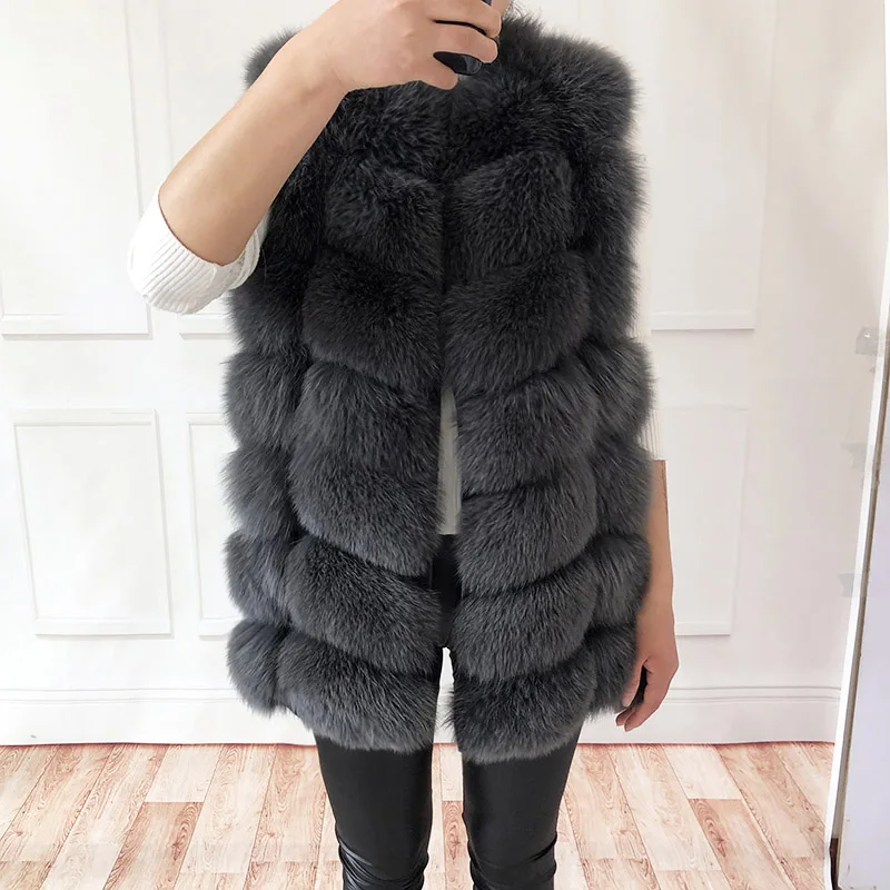 packable down jacket Natural Real Fox Fur Vest Jacket Waistcoat Short sleeveless Vestwoman winter warm Natural Fur Vest Real Fur Jacket Fox Fur Coats puffer coat with hood