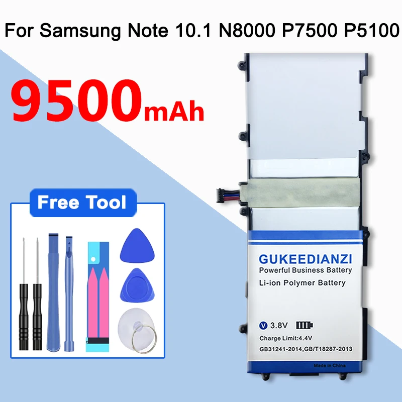 9500mAh SP3676B1A 1S2P Battery For Samsung Galaxy Note10.1 Tab2 N8000 N8010 P5100 P5110 P7500 P7510 Tablet Replacement Batteries |
