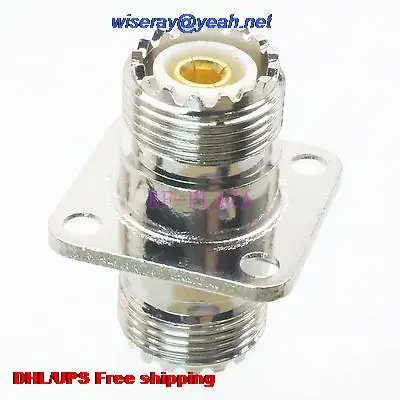 DHL/EMS 100 шт. адаптер UHF SO239 женский к SO239 разъем UHF фланец РЧ коаксиальный с один год гарантии-a4