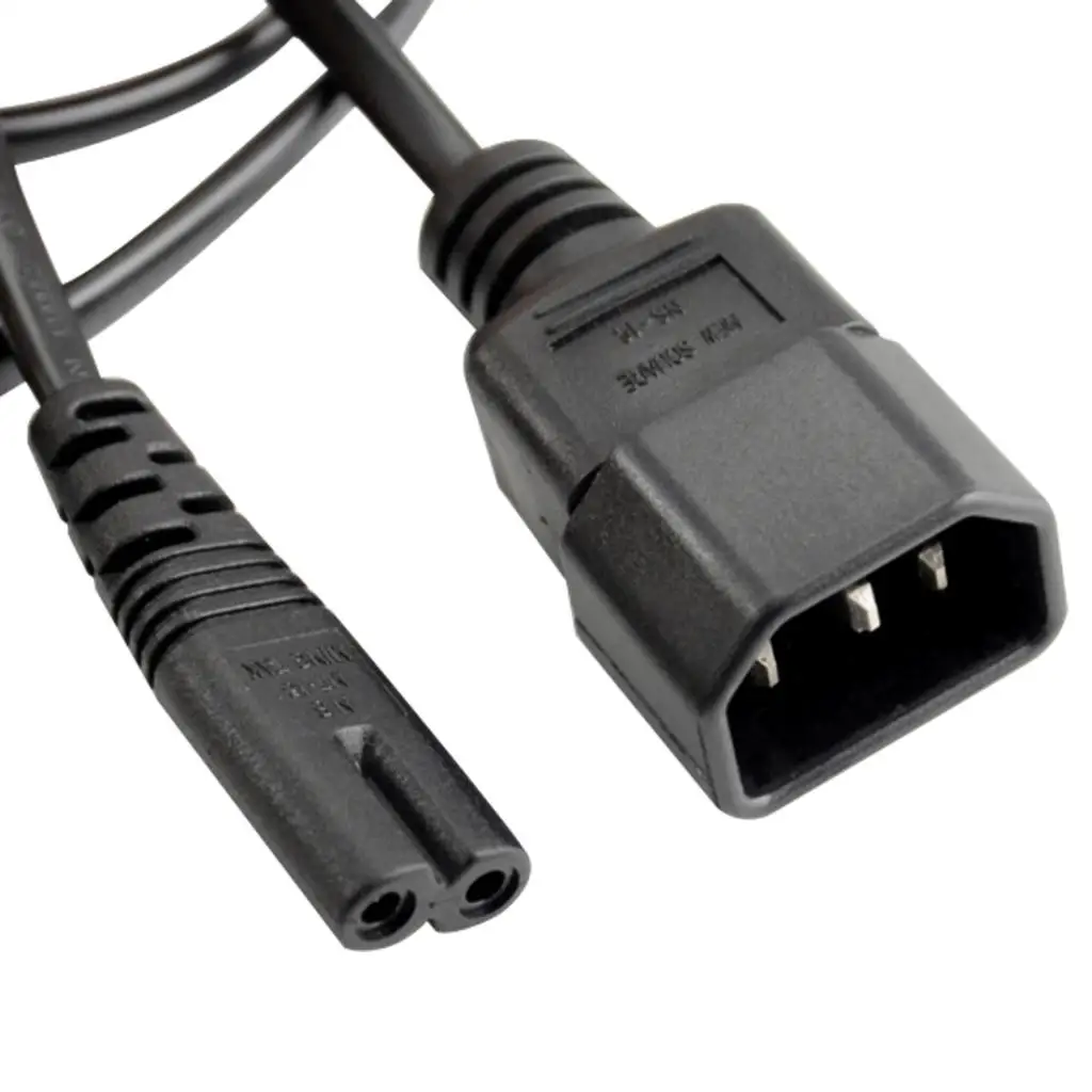 0.8 Feet IEC 320 C14 To C7 Figure Eight F-M Computer AC Power Adapter