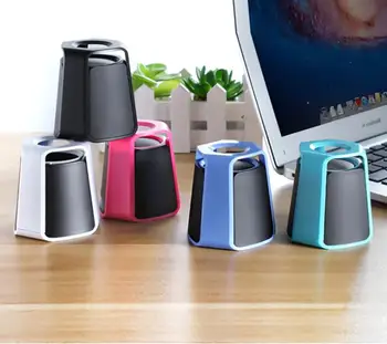 

2019 Mini Wireless Mushroom 4.1 Bluetooth Portable Speaker Mini Small Stereo Hands free for Mobile phone with Mic Suction Cup