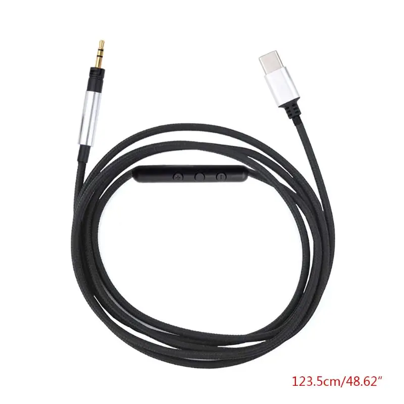 

Replacement -Audio Cable 2.5 mm to TYPE-C plug For -Sennheiser Momentum Momentum 2.0 Cable Cords With Mic