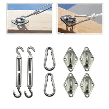 

Quadrangle Sun Shade Sail Stainless Steel Hardware Canvas Silver Installation Fastener Cap Marine Tent Kit Snap Boat Socket I9C9