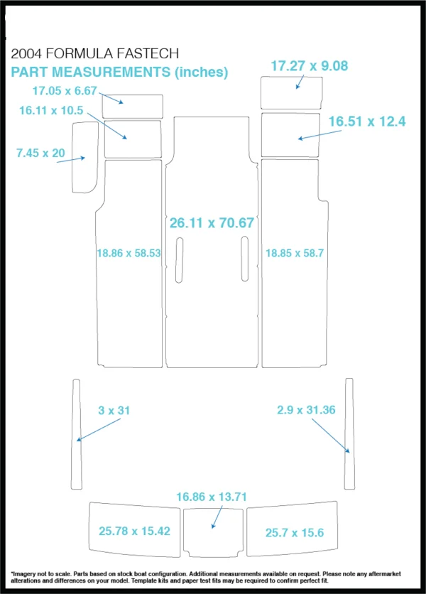 2004 Formula Boats fatech swim Step& Cockpit Pad лодка EVA Тиковый настил 1/" 6 мм