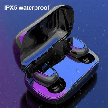 

TWS bluetooth 5.0 headset 300mAh charging case wireless headset 9D stereo sports waterproof earplug headset