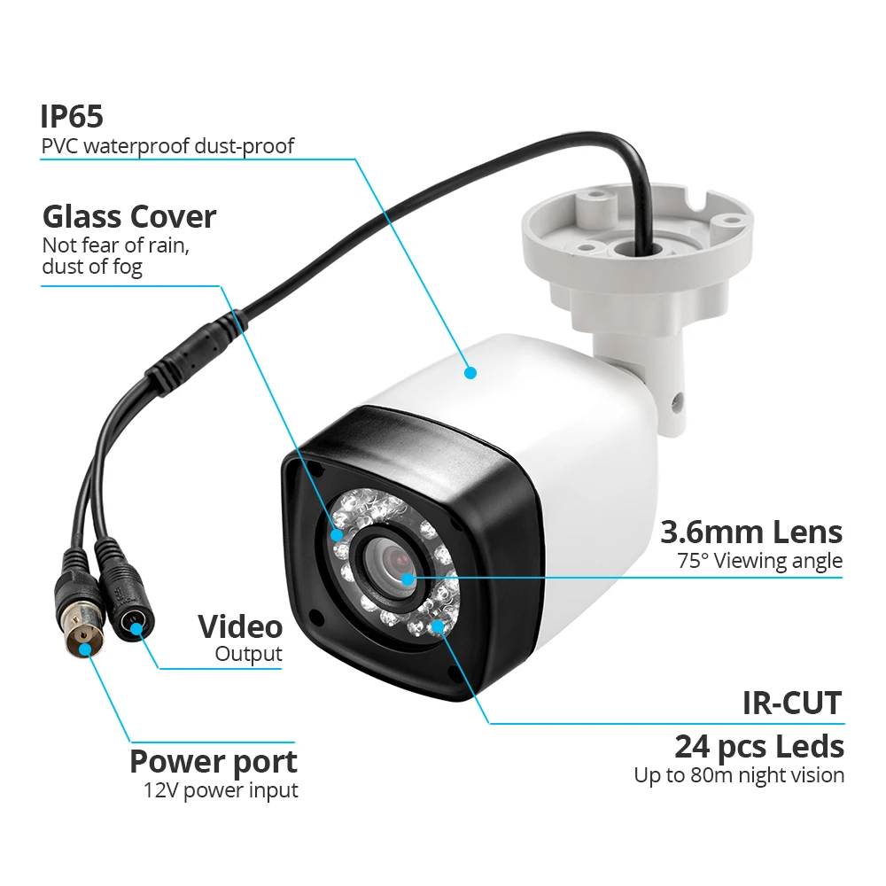 FUERS 4CH DVR комплект камер видеонаблюдения Система безопасности 1520P IR-CUT Открытый водонепроницаемый 4 шт 4MP камера видеонаблюдения CCTV комплект