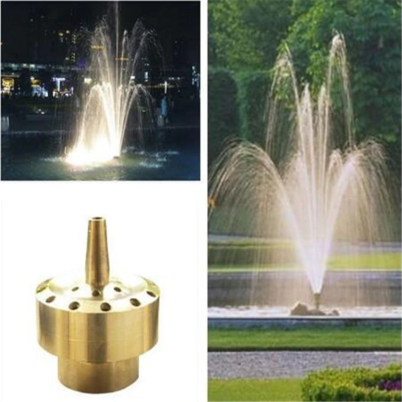 Female Threaded Ornamental Fountain Sprinklers Nozzle Brass Copper Pond
